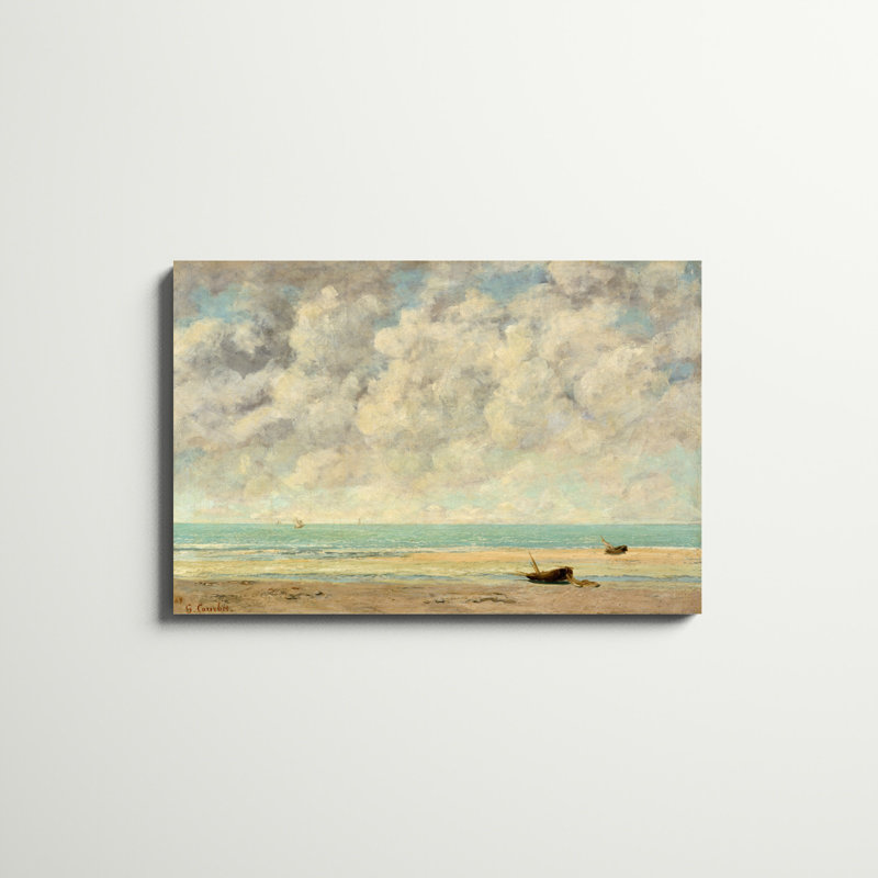 «The Calm Sea», peinture sur toile, H 24 po x l 36 po