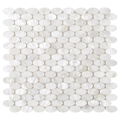 Mother of Pearl 1 in. x 1 in. Grid Tile