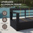 5-Person Modern Aluminum Patio Furniture Set with Fire Pit Table, 3-Seat Sofa & 2 Swivel Chairs with Gray Cushions-146292110