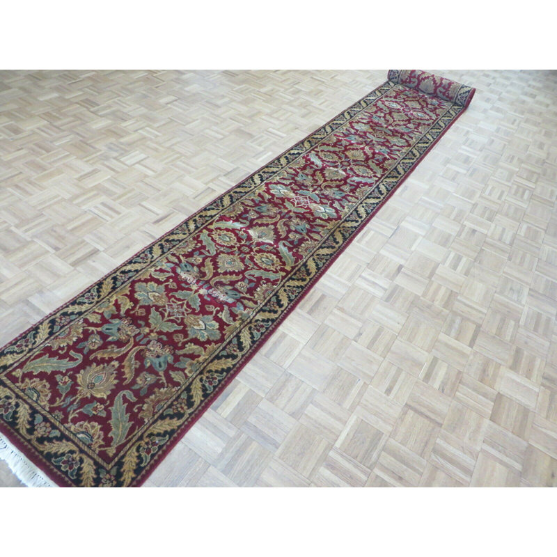 Tapis de la surface en laine de couloir 2 pi 7 po x 19 pi 9 po one-of-kind-noué la Britney