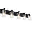 Luminaire de salle de bain moderne Soho Longshore Tides Ã  5 ampoules, en laiton brossÃ© noir avec verre granitÃ©-1939157302