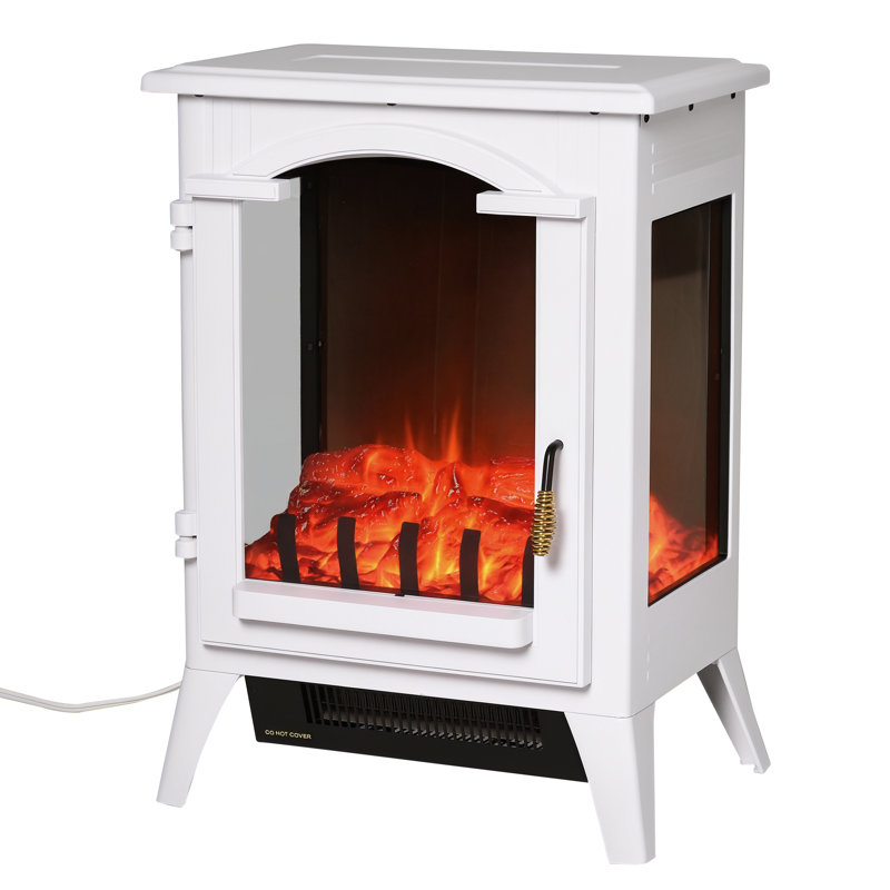 Figuaro 16.5'' W Electric Fireplace with 5115 BTU, White