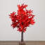 2Ft. Pre-Lit Red Autumn Maple Artificial Fall Tree With 50 Warm White LED Lights And Detachable Base