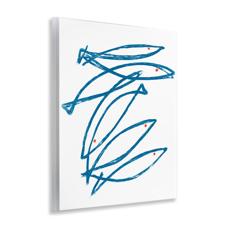 Plaque murale Minimalist Fish, design par Lil 'Rue