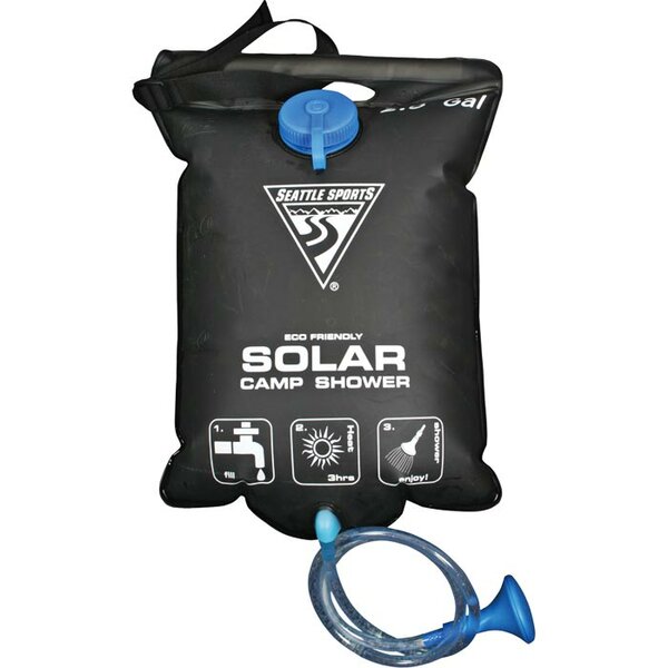Outsunny 7.3FT 5.3 Gallon Solar Heated Shower, 2-Section Outdoor