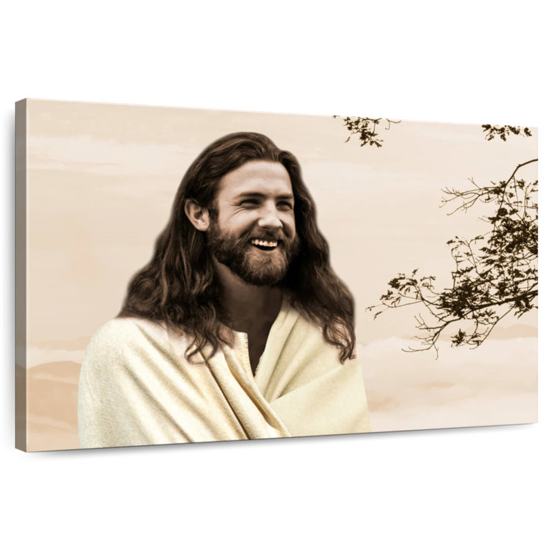 Leisha Jésus riant, H 34 po x l 51 po