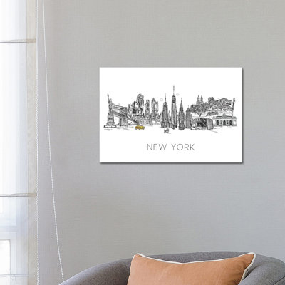 New York Skyline by Natalie Ryan - No Frame Gallery-Wrapped Canvas Giclée on Canvas