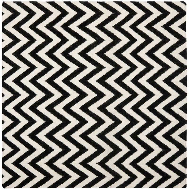 Besaw Chevron Wool Hand Woven Area Rug, Square 183 cm