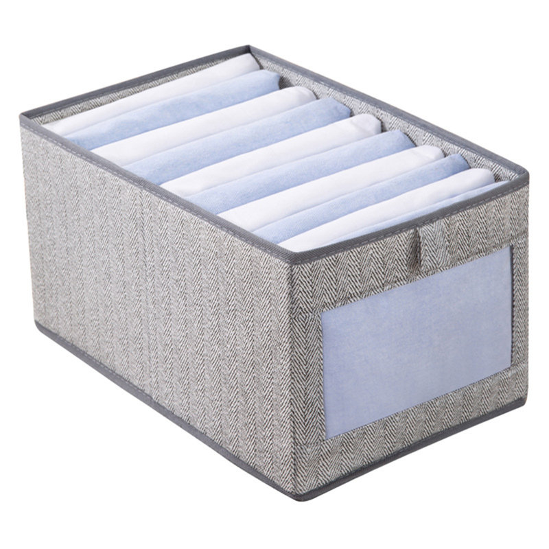 Wardrobe Clothes Organizer, Compartment Clothes Organizer With Support, Foldable Washable Laundry Drawer Organizer With Handle