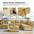 Cheltenham 127"W Modern 8-Piece Extra-Wide Storage Sectional Sofa with Ottoman-126351347