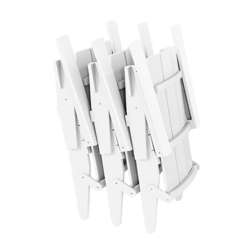 Allurine Foldable Outdoor Adirondack Chair, White