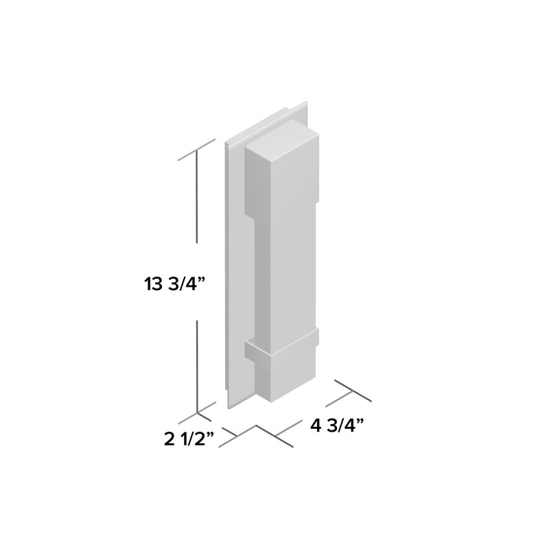 Plafonnier encastré d'extérieur à DEL Ayoka, 13,75" H x 4,75" L x 2,5" D