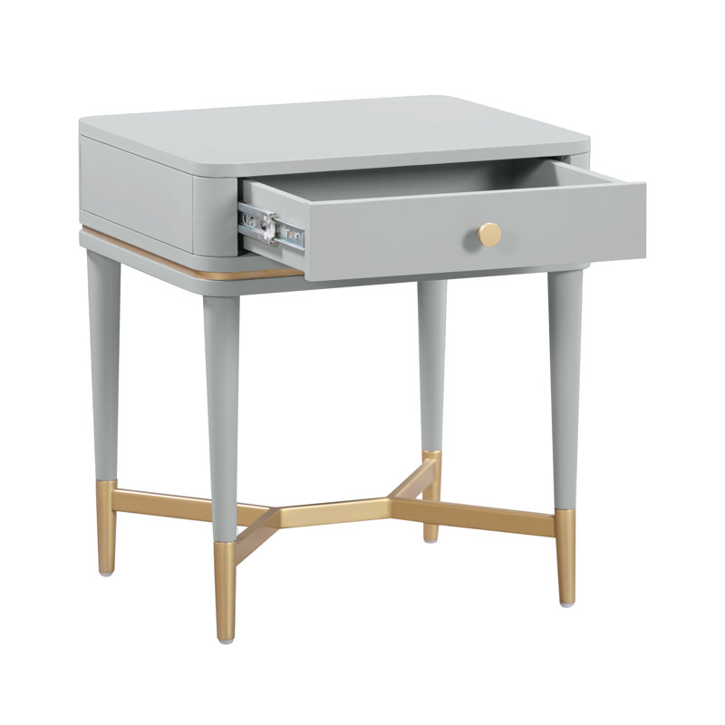 Table de chevet Velda, Gris