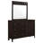 Aziza 6-drawer Dresser with Mirror Cappuccino