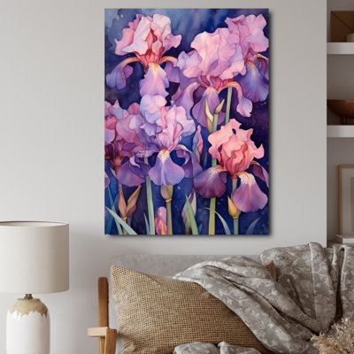 " Pink Blue Iris Petals III "