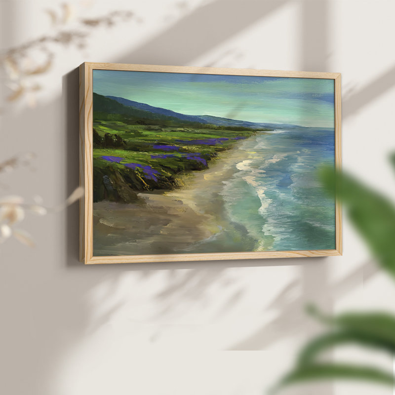 Montara Beach -Framed Print - Restickable, Naturel, H 11 po x l 14 po