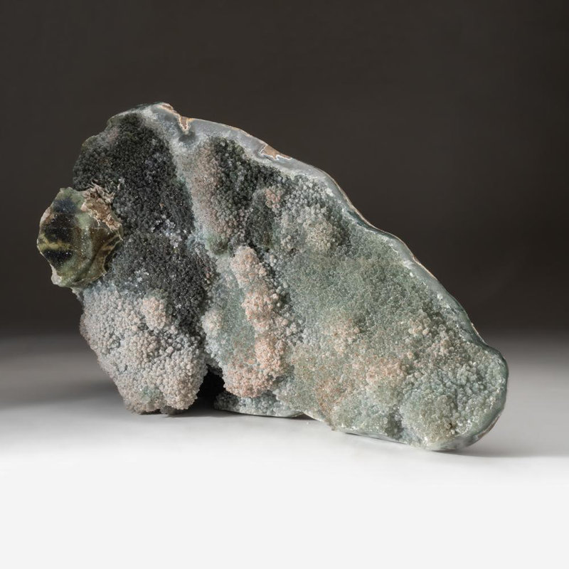 Améthyste Druzy Quartz avec céladonite