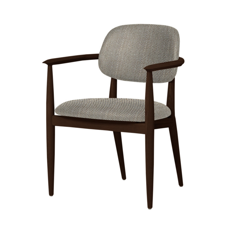 Chaise Slow de Space Copenhagen, Chêne brun foncé, Trio concassé 213