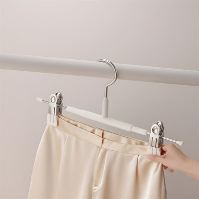 Gentle Non-Slip Hangers With Strong Clips For Trousers And Skirts Soft Plastic Multi-Use Garment Organizers