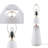 Veluna Textured Ceramic Table Lamp With Fluted Fabric Shade