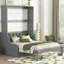 Grand lit escamotable mural avec coussin, grand-1372429582