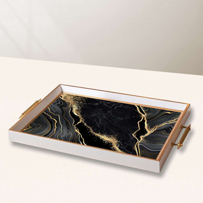 Elegant Glass Serving Tray, 19.7 x 11.4 x 1.4 inches | 100% High-Quality Glass | Perfect for Entertaining & Serving | Stylish and Functional Design for Home & Parties | Durable and Easy to Clean