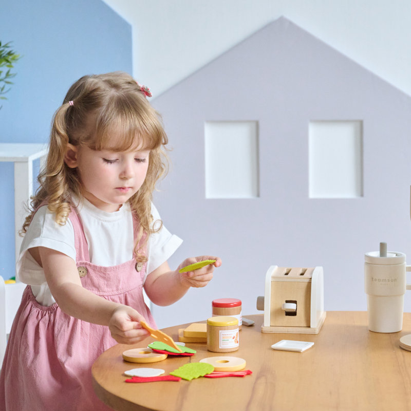 Teamson Kids Play Food Healthy Breakfast Set to Go with 27 Food Accessories - Kitchen Playset Accessory for Toddlers
