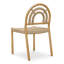 Chaise d'appoint en bois massif à dossier bas Perril