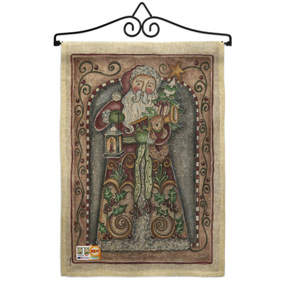 Double Sided 18.5'' H x 13'' W Polyester Christmas Garden Flag
