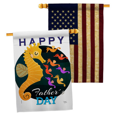 Drapeau de maison décoratif à 2 côtés en polyester / mélange de polyester 40 x 28 po