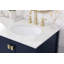 Meuble-lavabo double 60 po avec plateau en marbre Hines-663359784