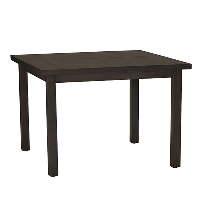 Club Aluminum Outdoor Dining Table, Mahogany