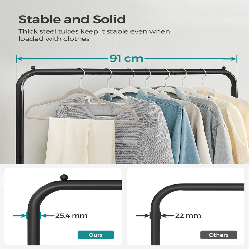 91cm Rolling Clothing Rack