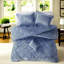 Ensembles de literie en velours bleu, ensemble d'édredon simple en polyester TG, chambre à coucher moderne