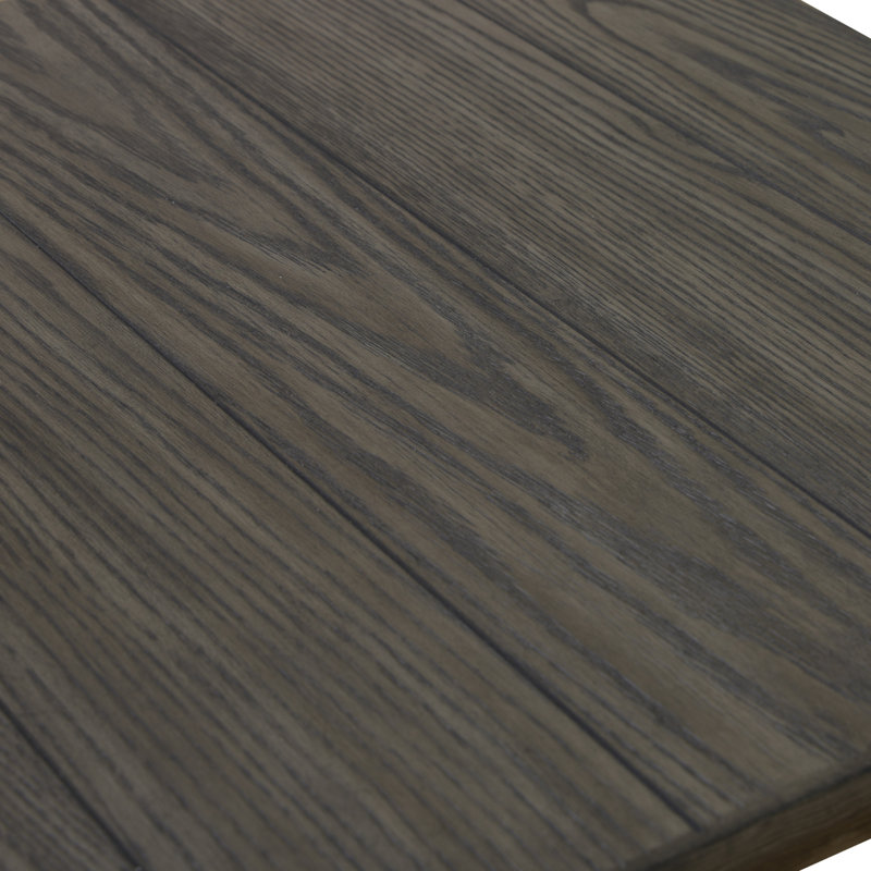 Table de bout de salon en MDF gris foncé et tiroir en chêne blanc