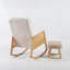 Chaise berçante avec repose-pieds Deniela