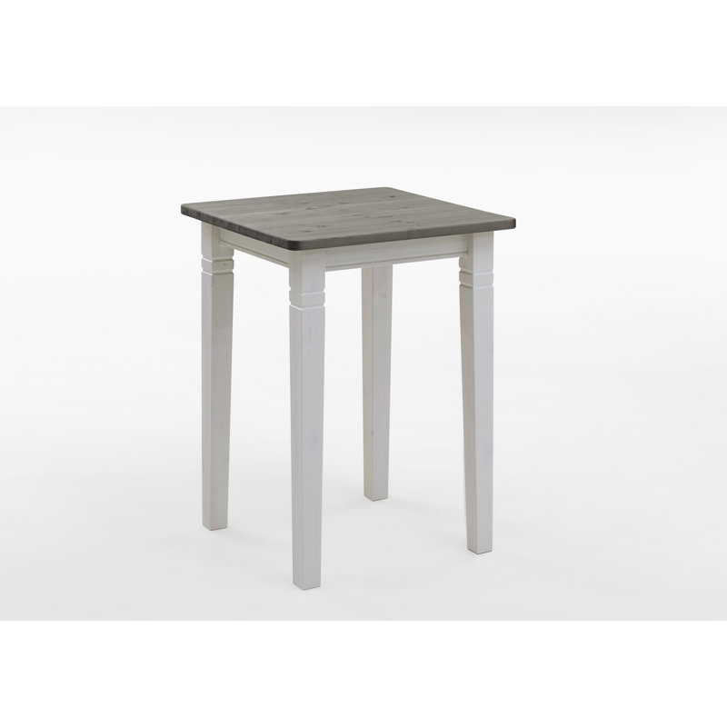 Polebridge Solid Wood Base Dining Table, White/Grey