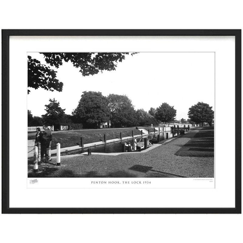 Penton Hook, The Lock 1934 by Francis Frith - Single Picture Frame Print, 45cm H x 60cm W x 2.3cm D