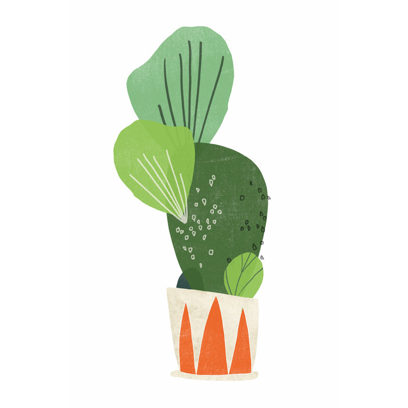 Happy Plants I by June Erica Vess - Wrapped Canvas Print,  30cm H  x  20cm W  