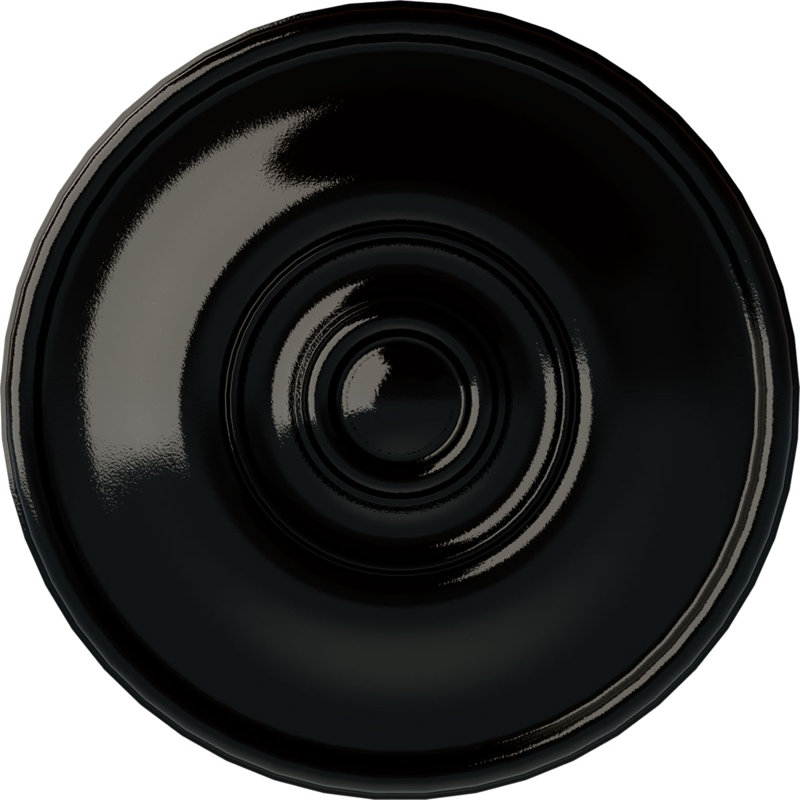 Médaillon de plafond Endurathane Jefferson, P 11 3/4 po x P 3/8 po (pour auvents jusqu'à 2 7/8 po), finition dorée de pharaons peinte à la main