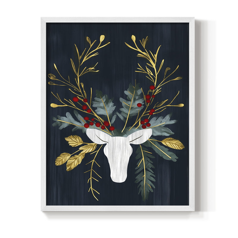 Reproduction encadrée - bois massif, H 11 po x l 9 po, Blanc