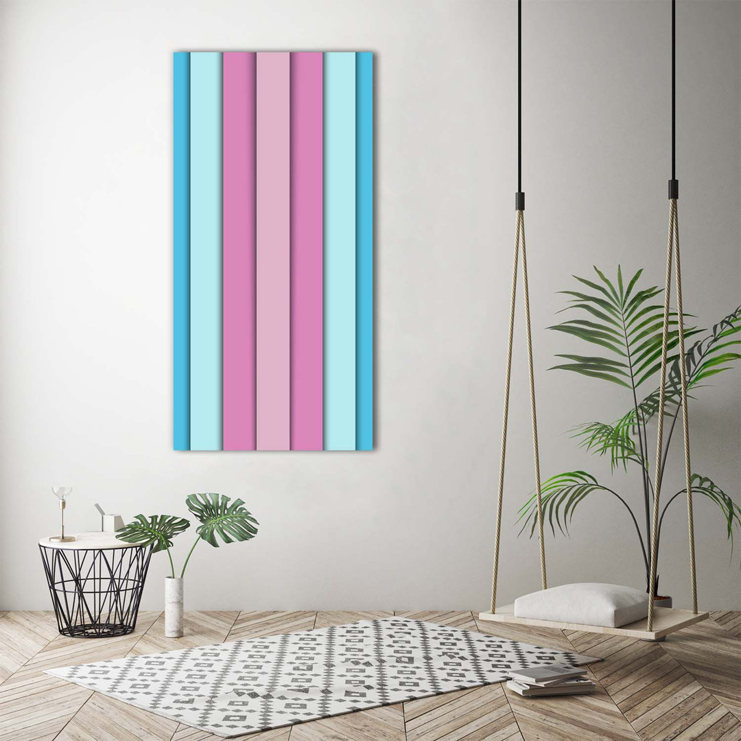 Bunte Streifen - Kunstdrucke auf Leinwand - Wrapped Canvas