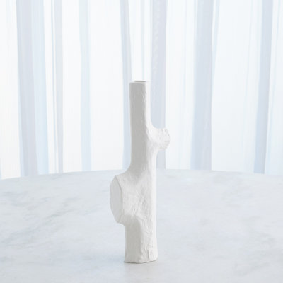 Tiered Trunk Vase-Matte White-Lg