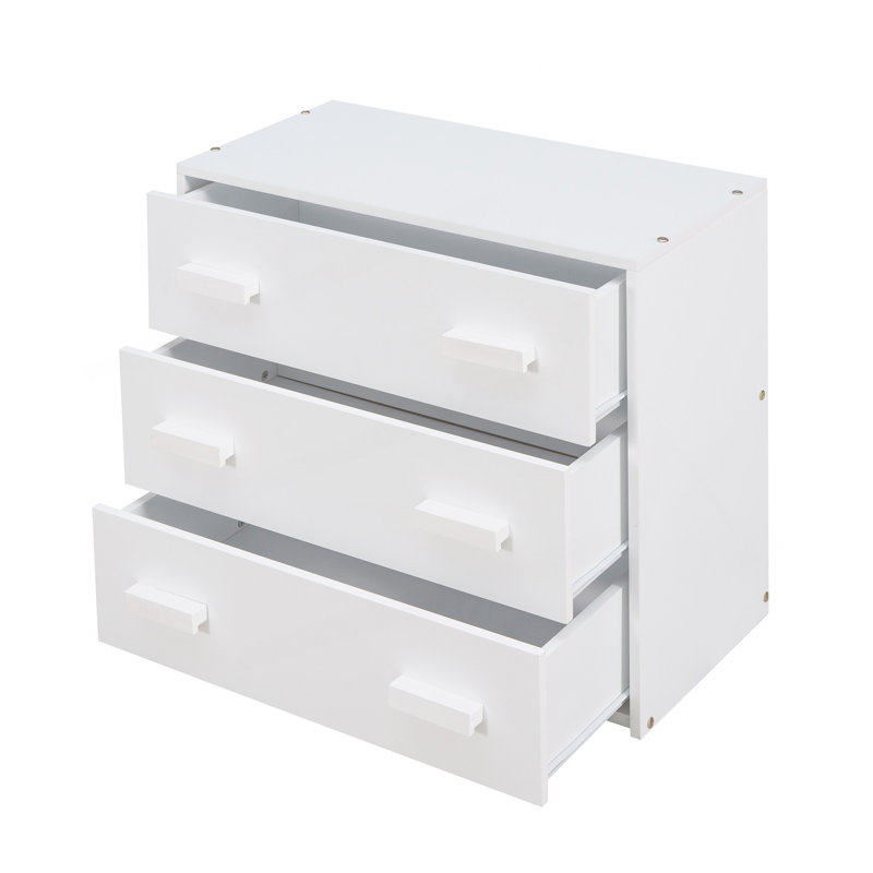 Lit mezzanine simple avec armoire et tablette - blanc, Blanc