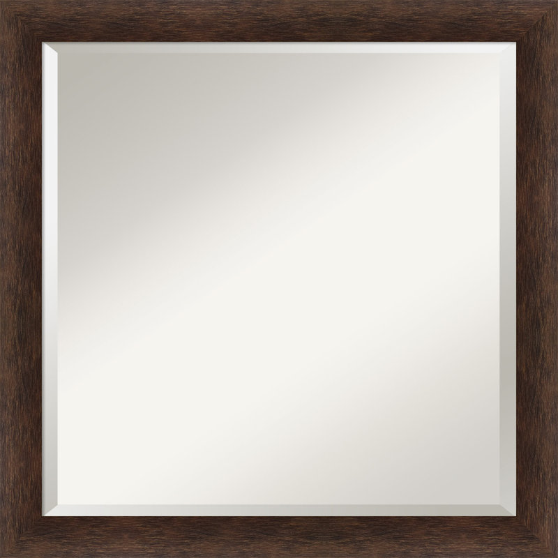 Halayah Solid Wood Wall Mirror, 23" x 23", Square