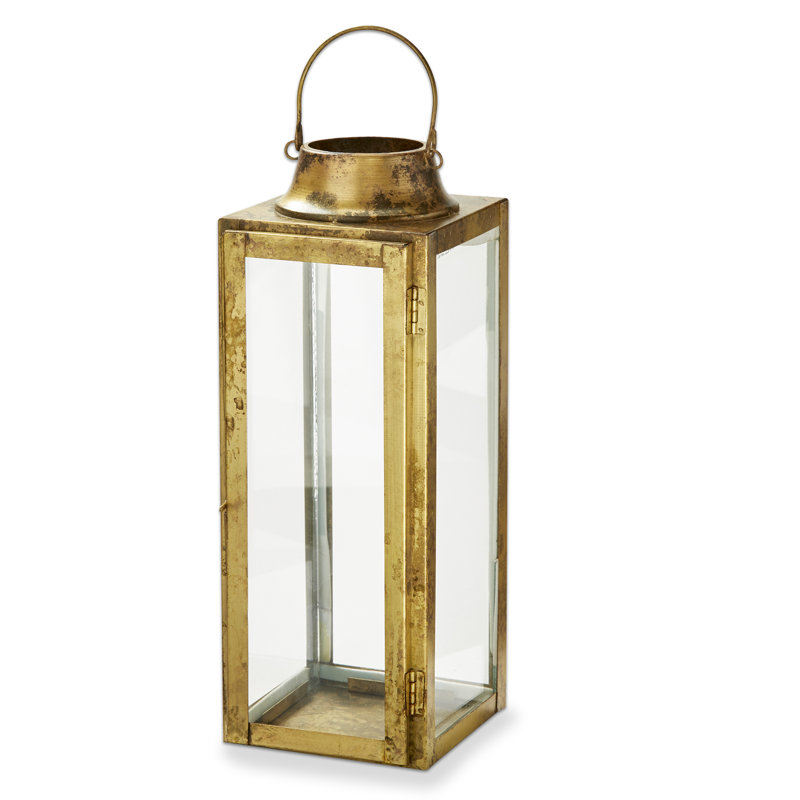 Lanterne courte Liam, H 15 po x l 4,75 po x P 5 po, Bronze Antique