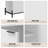 High Gloss 3-Door Cabinet -Buffet Sideboard With Powder Coated Metal Feet-1796596741