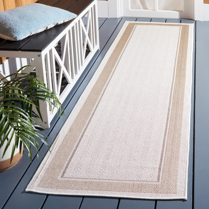 Martha Stewart Indoor Outdoor Performance Machine Washable Indoor/Outdoor Area Rug, Round 6'7"