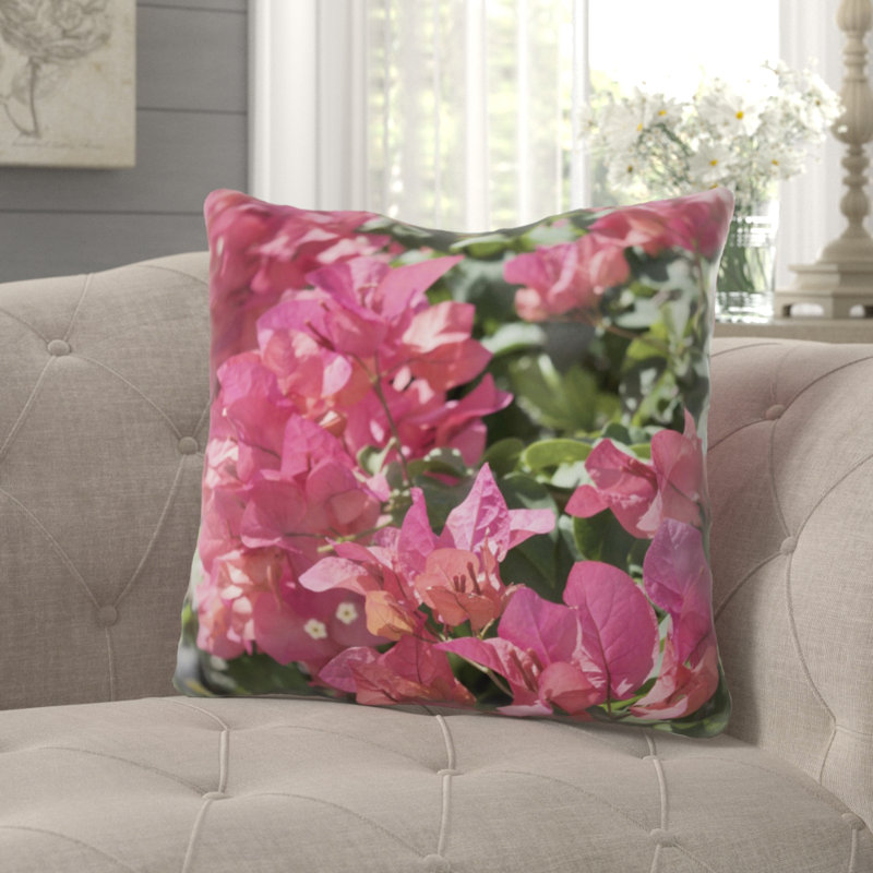 Coussin décoratif naturel Kearns, Microsuède, Intérieur