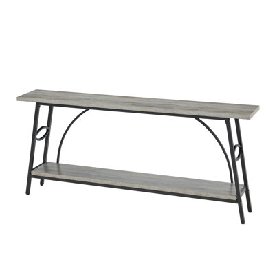 Console Table for Entryway, Living Room with 2-Tier Shelf